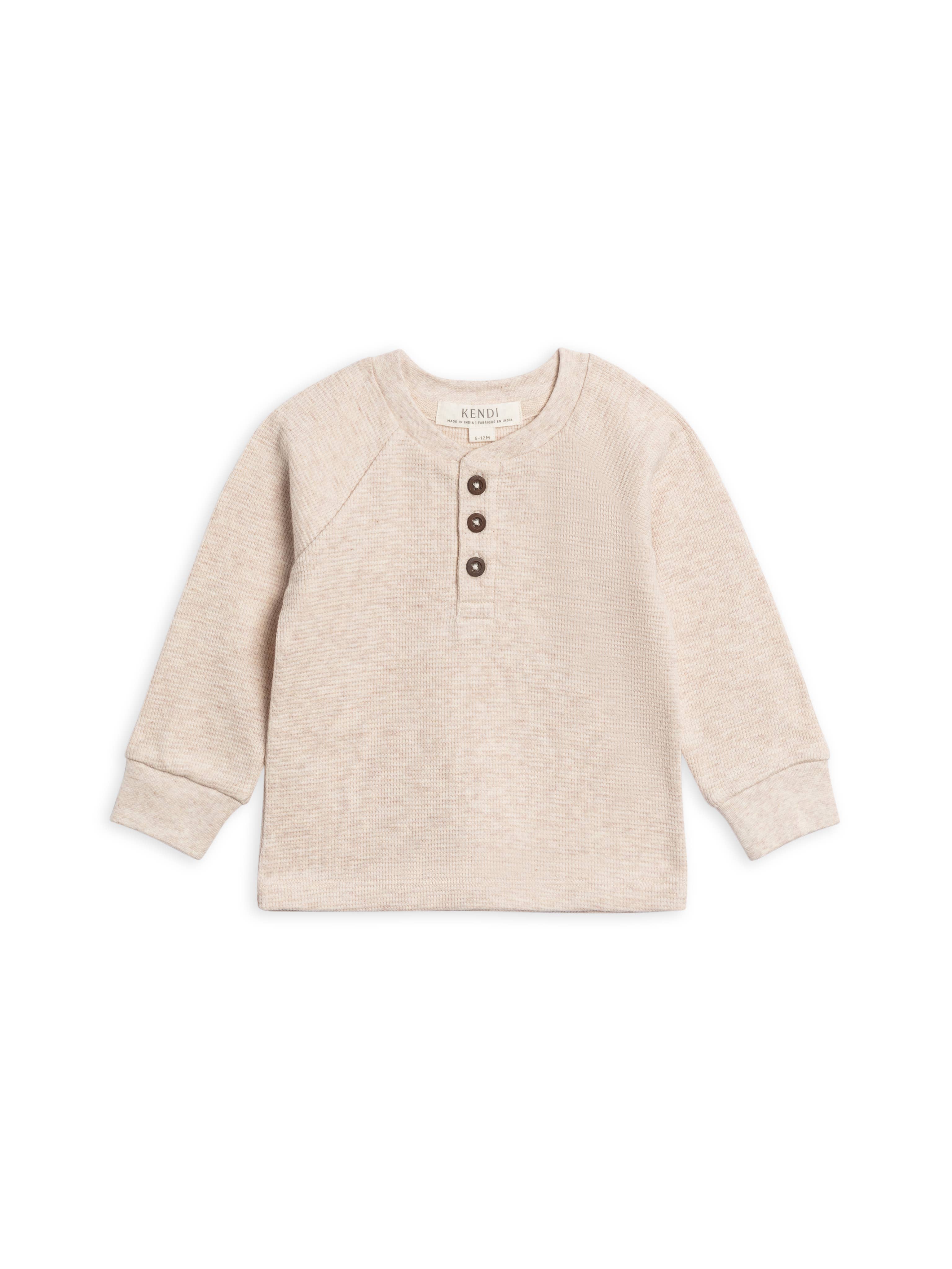 Jones Waffle Knit Henley Raglan Shirt