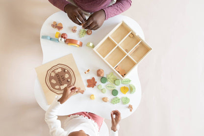 Wooden Forest Sensory Bin Accessories - Montessori Toddler Toys - Wooden Stacking Blocks