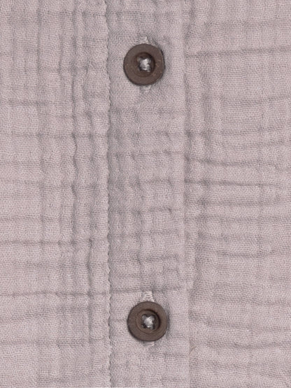 Coco Muslin Button Front Bubble Romper - Lilla