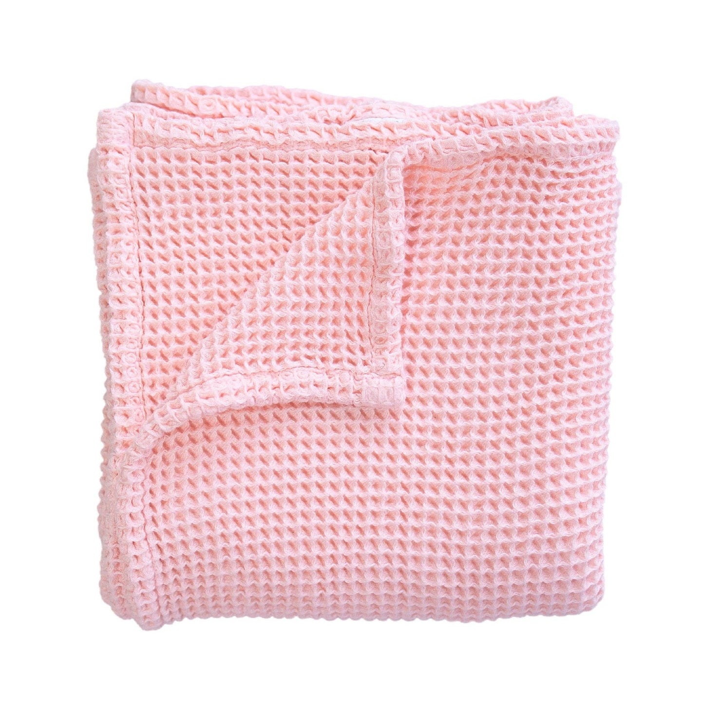 Rose Pink Waffle Bamboo Baby Blanket, 40"x40"- Soft Baby Swaddle Blanket Baby Shower Gift