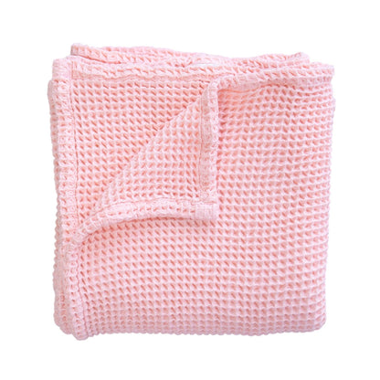 Rose Pink Waffle Bamboo Baby Blanket, 40"x40"- Soft Baby Swaddle Blanket Baby Shower Gift