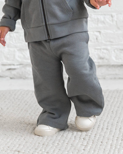 Clove Waffle Knit Straight Leg Pants