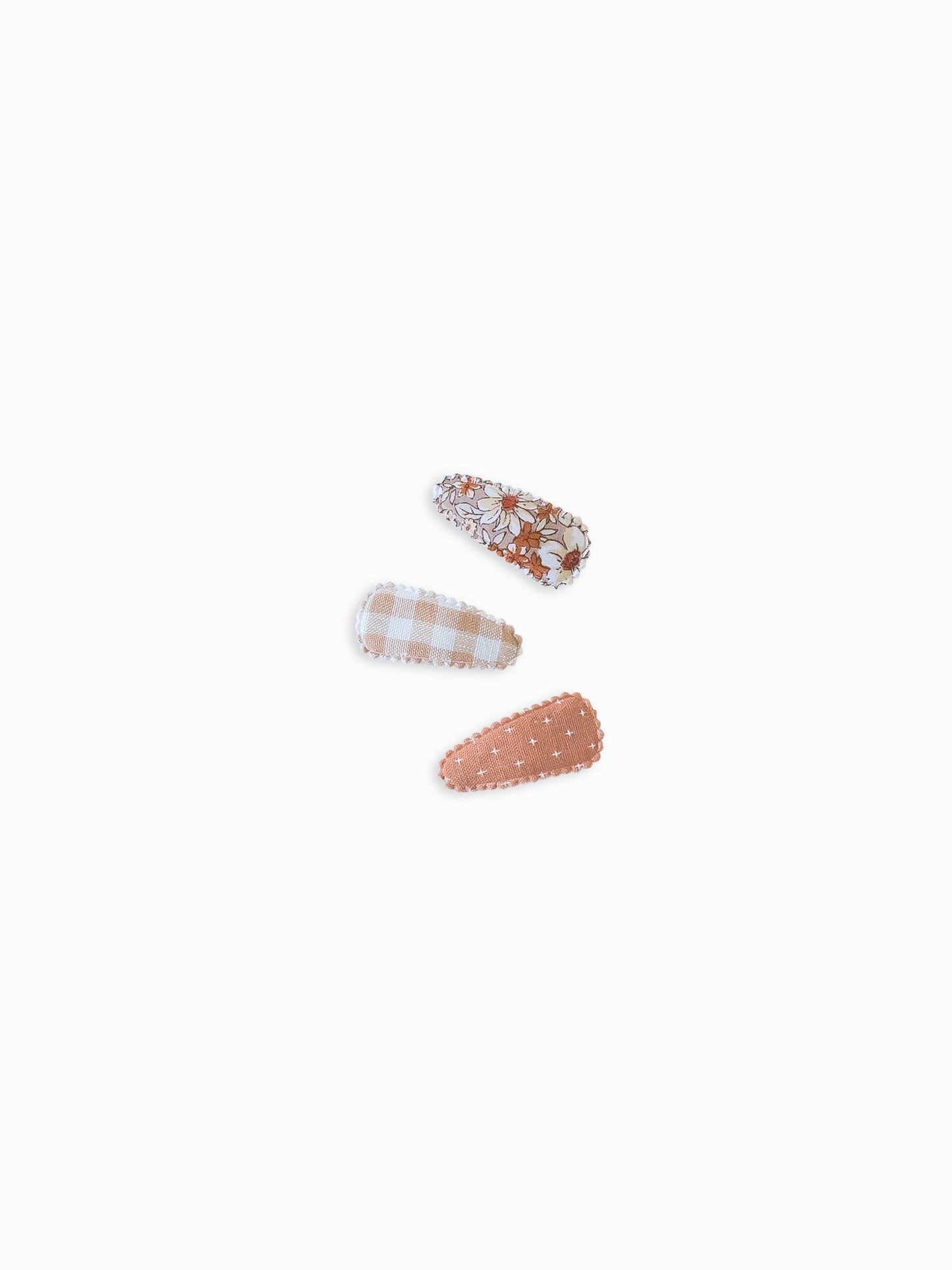 Mini Clip Set 3-Pack - Ochre Floral