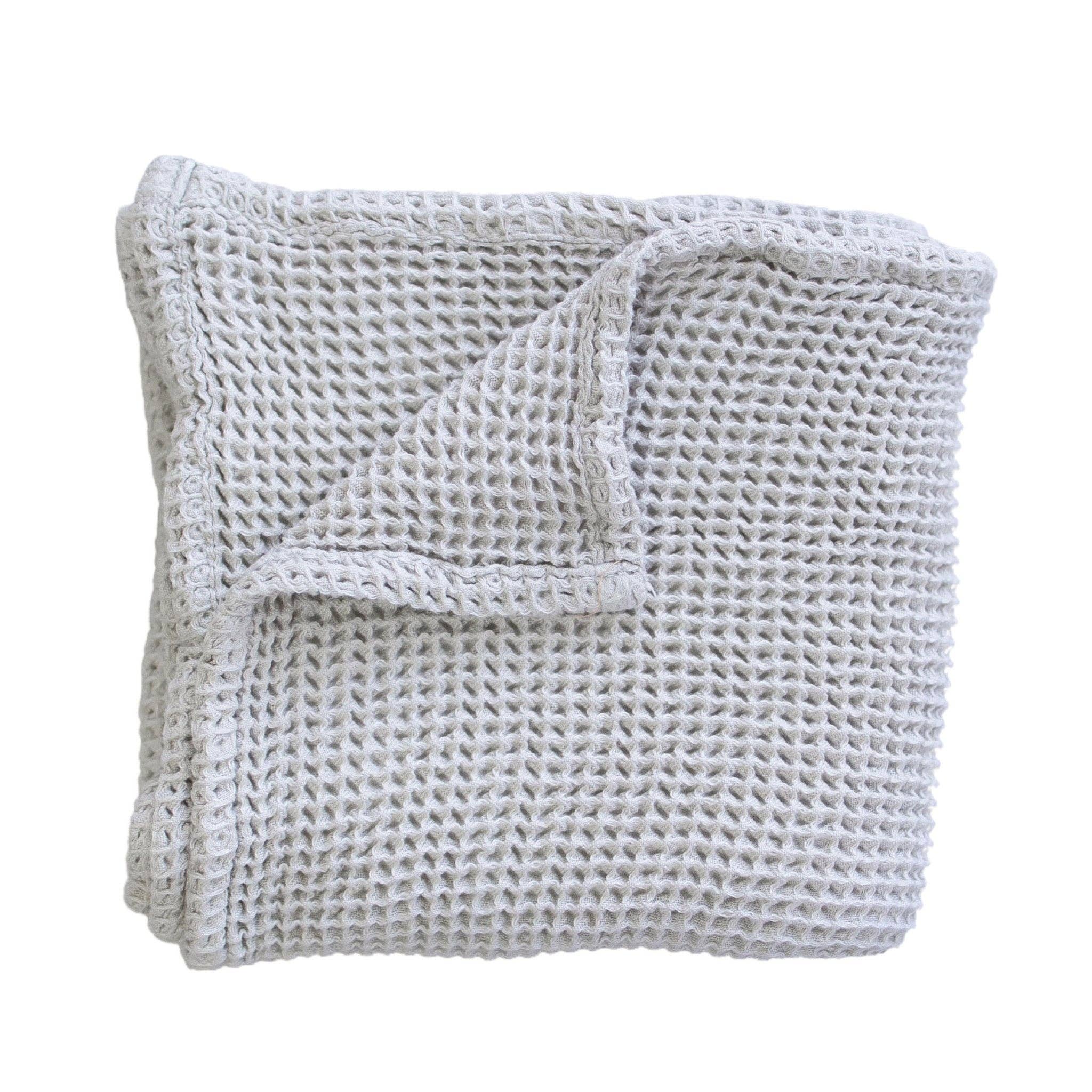 Grey Waffle Bamboo Baby Blanket, 40"x40"- Soft Baby Swaddle Blanket Gender Neutral Baby Shower Gift