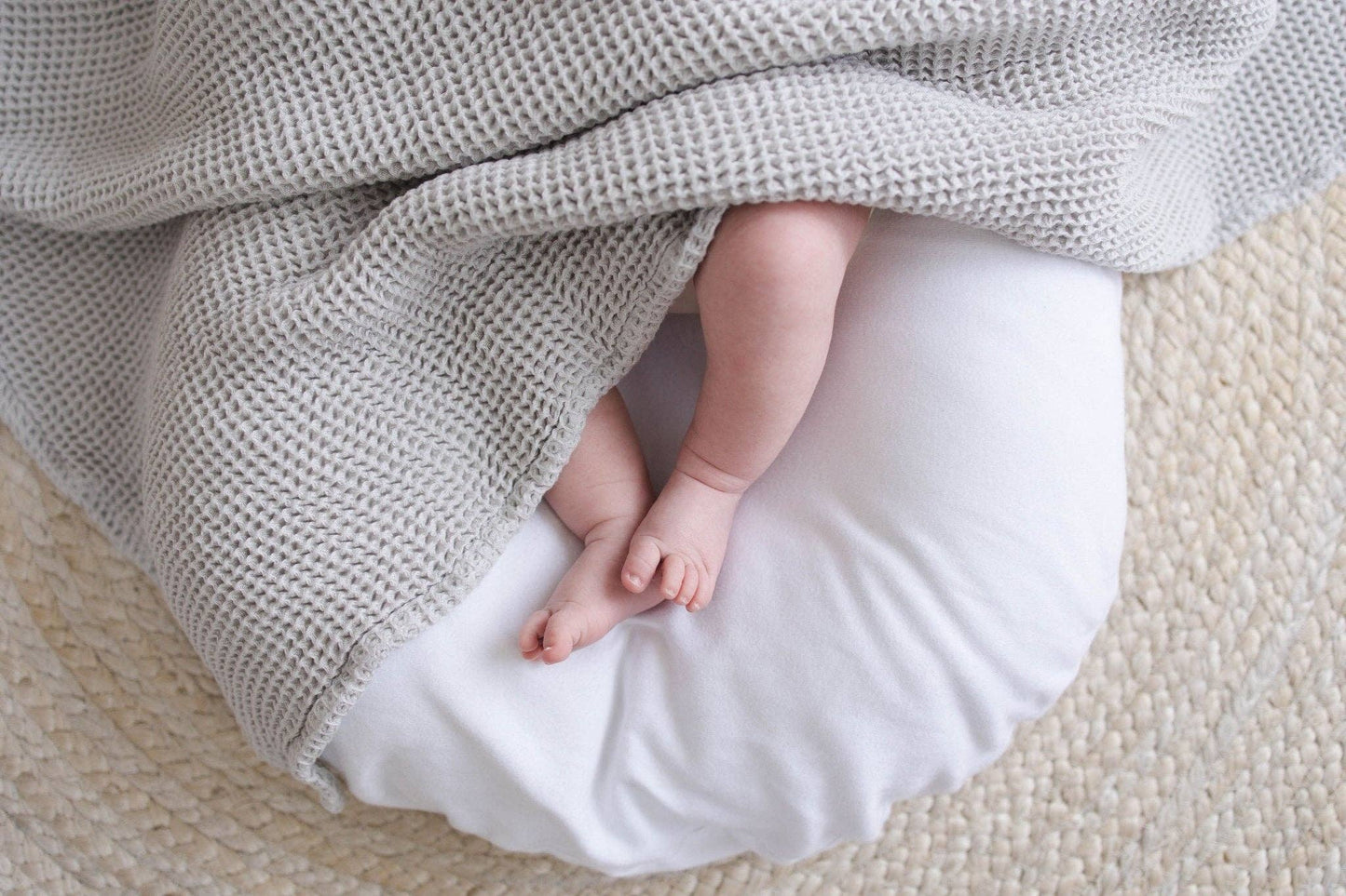 Grey Waffle Bamboo Baby Blanket, 40"x40"- Soft Baby Swaddle Blanket Gender Neutral Baby Shower Gift